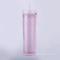 450 ml recycling clear plastic water bottle with straw for wedding and party